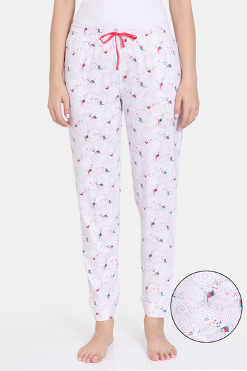 Buy Zivame Tell A Tale Knit Cotton Pyjama - Bright White